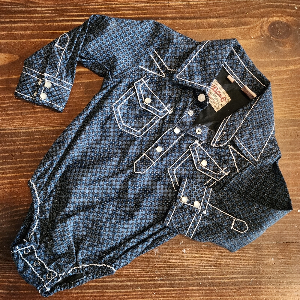 Rafter c pearl snap onesie